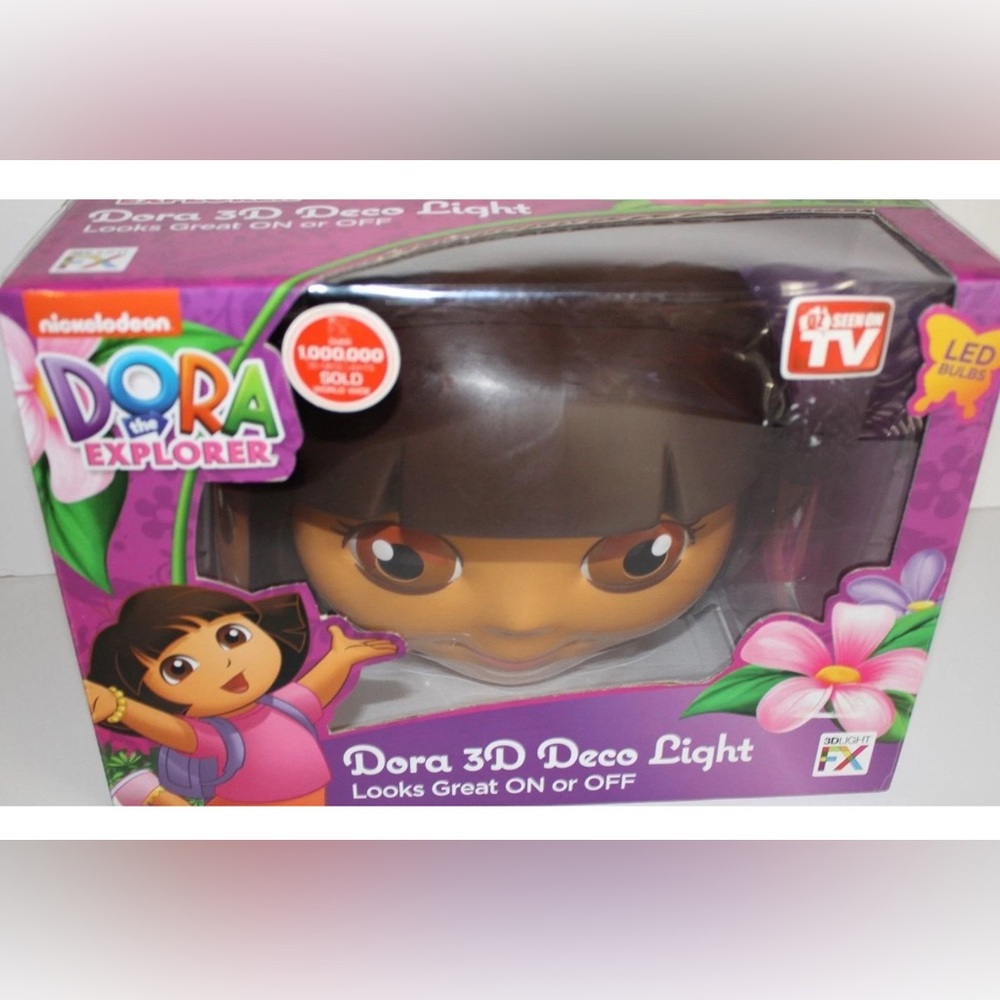 Nickelodeon 3D Deco Light Dora The Explorer 3D Deco Light FX Brand NW NightLight